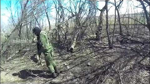 Ukraine War,Russian Soldier steps on Land Mine.