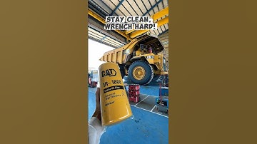 No More Oil Showers! Clean Filter Change on a CAT Truck #heavyequipment #mechanic #mining