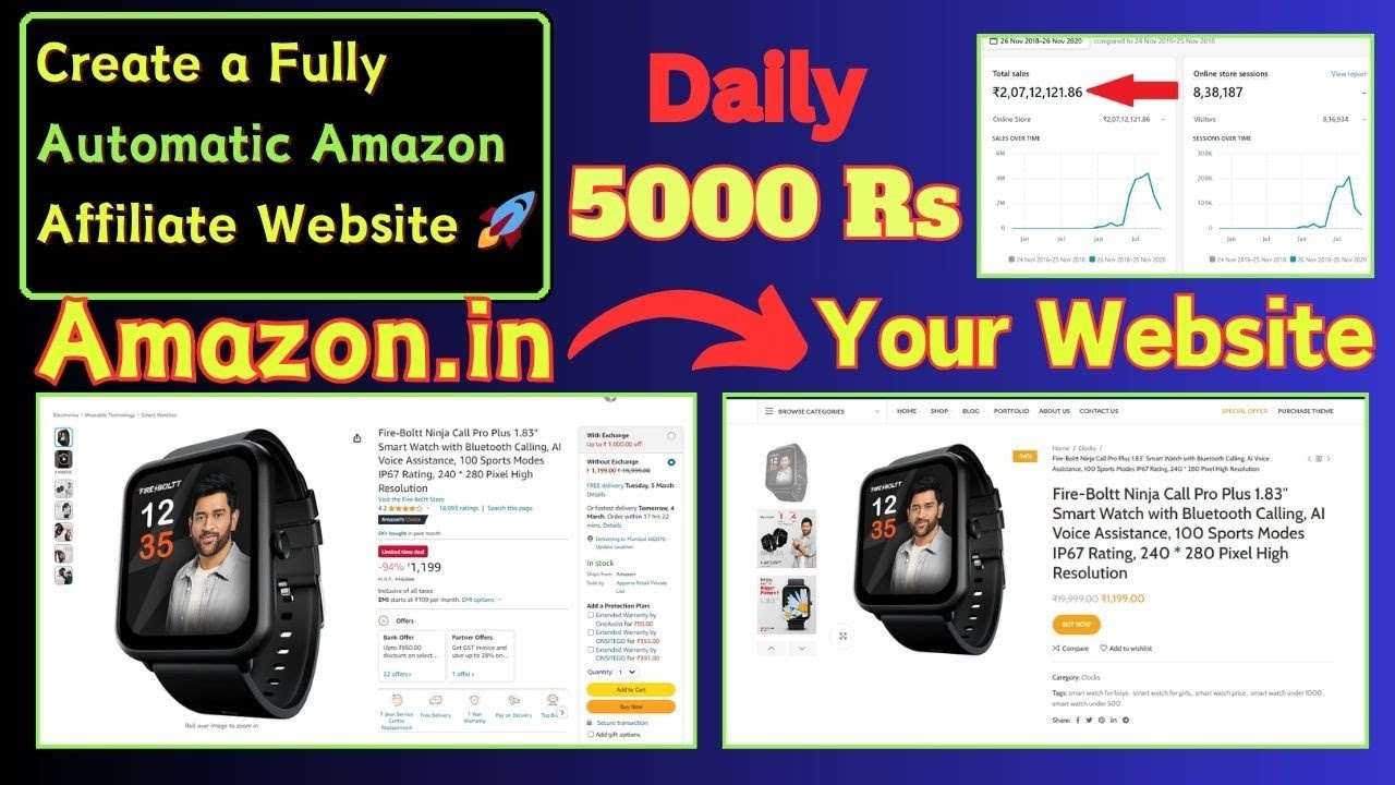 Create a Fully Automatic Amazon Affiliate Website |Affiliate Marketing ...