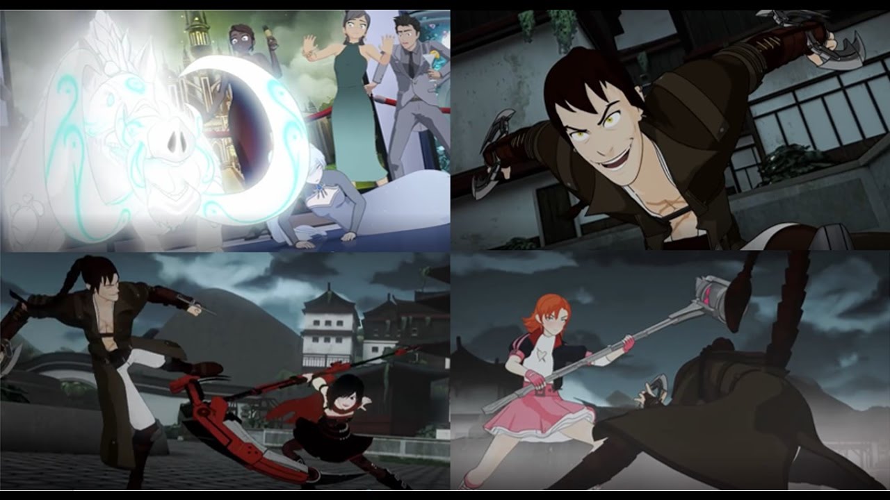 TEAM RNJR VS TYRIAN-TYRIAN IS POWERFUL! RWBY: Volume 4 Chapter 6 ...