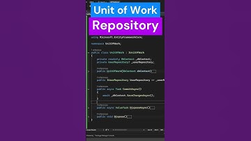 Entity Framework | Unit of Work - Repository Pattern #entityframework