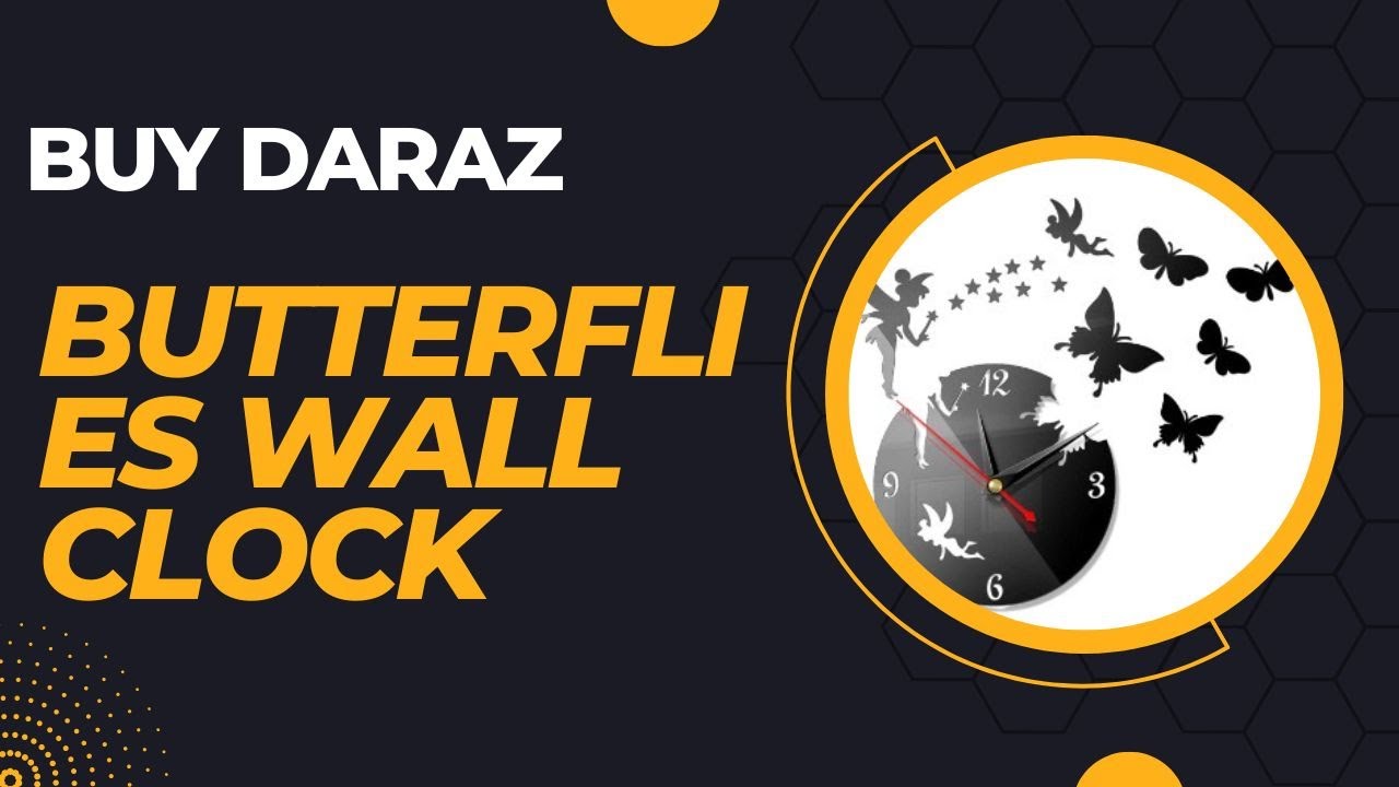 buy Butterflies Wall Clock on darz app