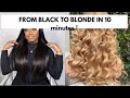 HOW TO DO A BLEACHBATH| COLOR A WIG FROM BLACK TO BLONDE IN 10 MINUTES FOR BEGINNERS *DETAILED*