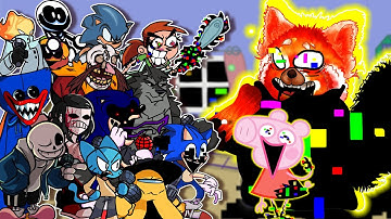 Discovery Glitch Deep House - Glitch TURNING RED x Peppa Pig 🎵 But Different Characters Sing It 🎵