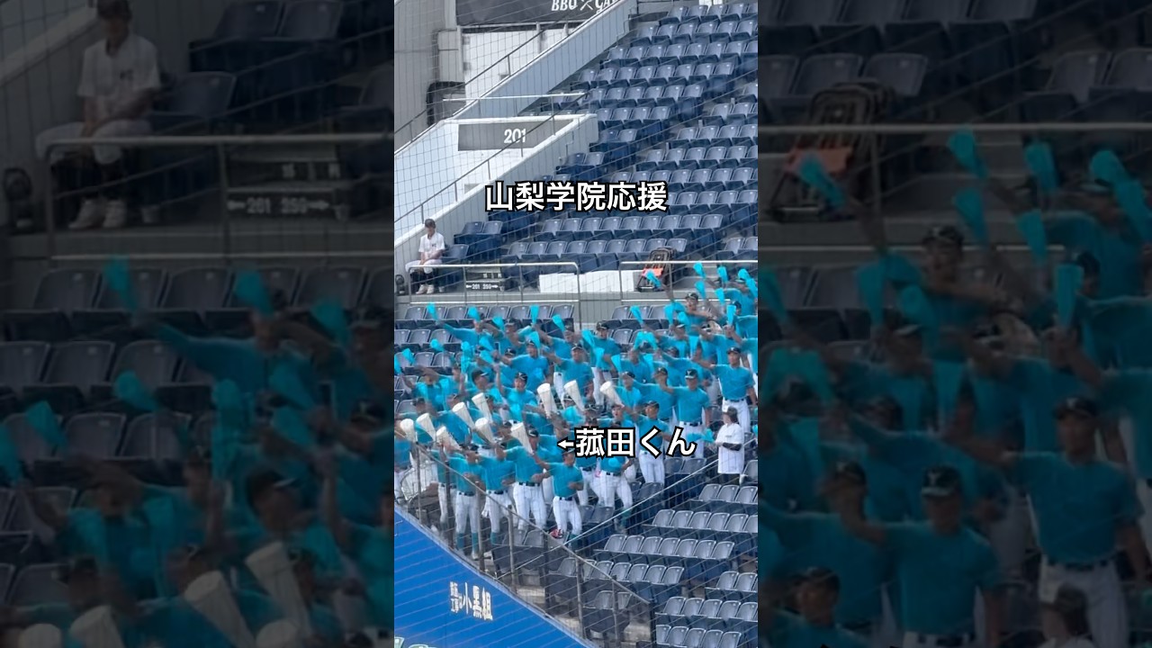 山梨学院応援 全力で応援する菰田くん 高校野球春季関東大会 山梨学院vs専大松戸 #高校野球 #山梨学院 #野球応援