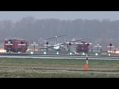 Video FlyBe dash 8 crash landed @ Amsterdam Schiphol Airport.