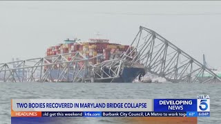 Two bodies found as recovery efforts continue after Maryland bridge collapse