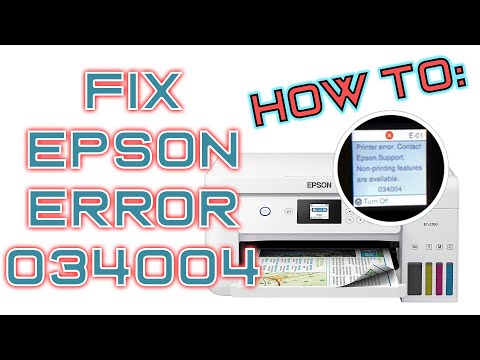 Epson EcoTank | Как исправить код ошибки 034004