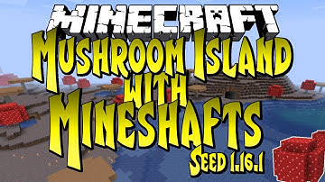 Mushroom Island with Mineshafts | Minecraft 1.16.1 Seed