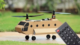 CH-47 #Chinook || How to Make A REMOTE Helicopter || Cardboard helicopter