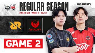 RRQ Hoshi vs Bigetron by Vitality GAME 2 MPL ID S18 | BTR vs RRQ ESPORTSTV