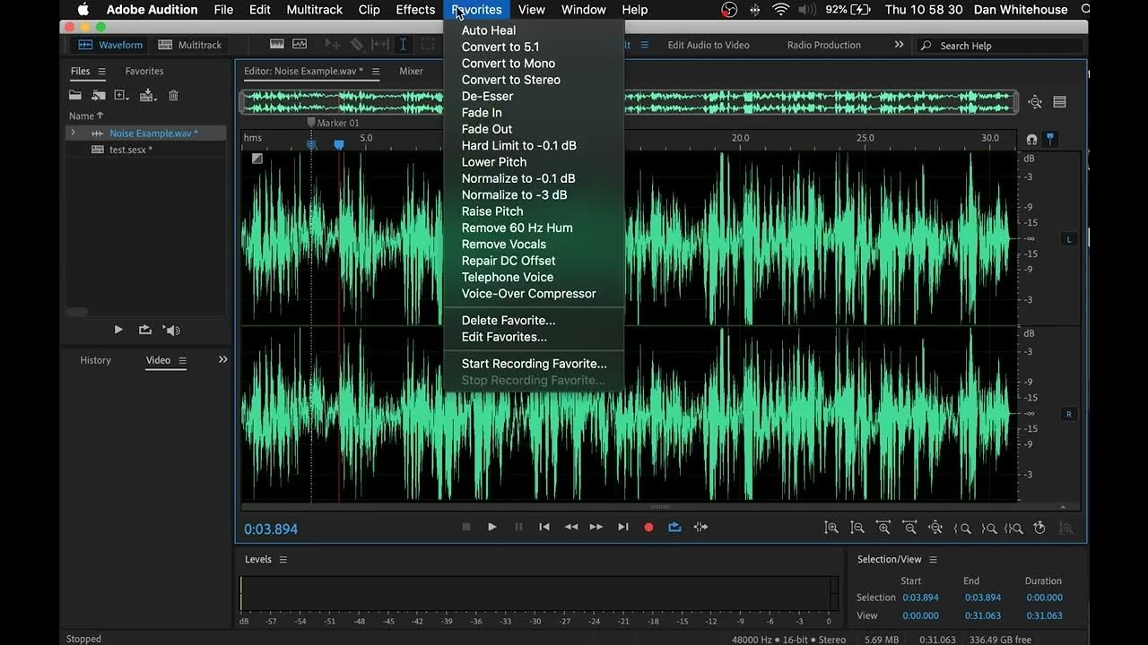 Adobe Audition Noise Reduction YouTube