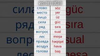 1 Rus dili | Ən çox işlədilən 1000 Söz #lüğət #təhsil #shorts