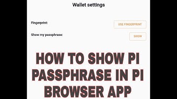 Pi/ Pi Network/Pi Update/Pi: How To Recover Your Pi Passphrase In Pi Browser App