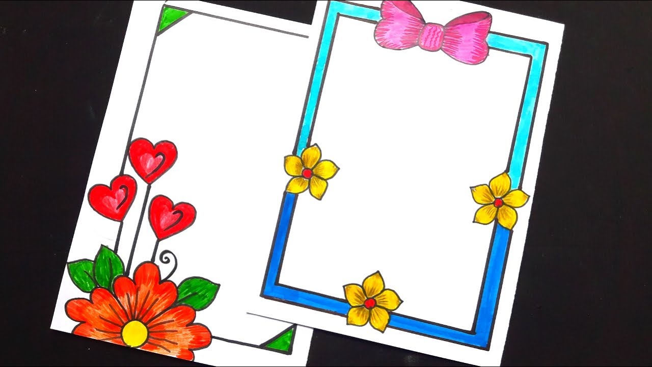 Paper Border Designs For Projects Easy Designs For Beginners 
