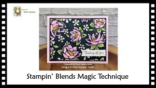 Stampin Blends Magic Technique using Layered Florals 3D Embossing Folder with FREE PDF Download