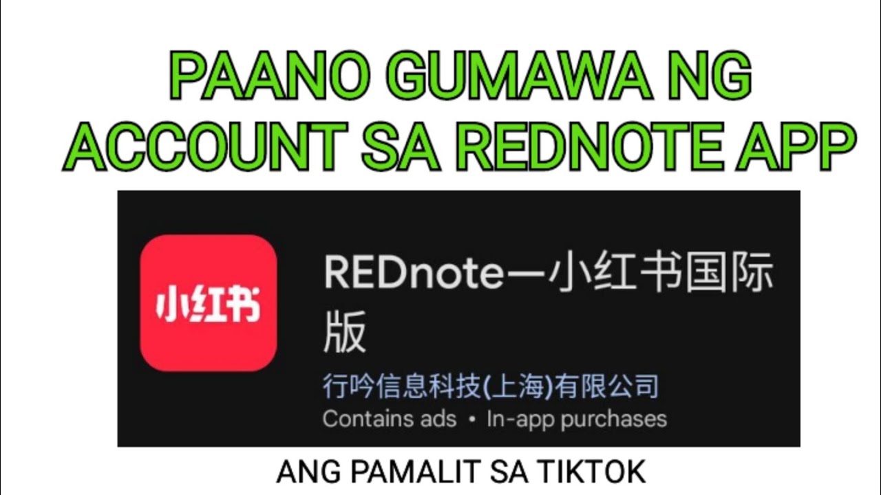 Rednote Createaccount PAANO GUMAWA NG ACCOUNT SA REDNOTE APP / HOW TO CREATE AN ACCOUNT ON ...