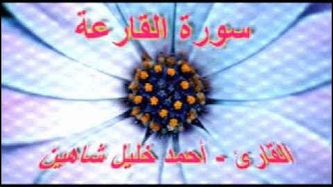 أحمد خليل شاهين - سورة القارعة