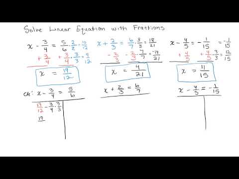 Solve Basic Linear Equation x + a = b with fractions