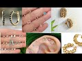 Multi Ear Piercing Stud And Ring Designs ||Trendy Cartilage Earrings Designs #hoop&studforcartilage