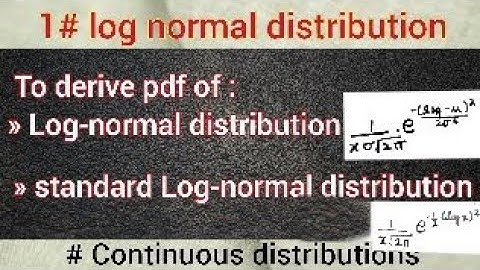 calculate probability density function of log normal distribution and standard log normal distributi