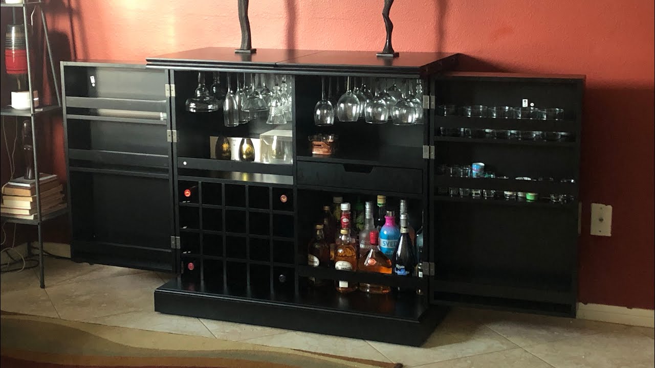Jamison Black Bar with Expandable Storage YouTube