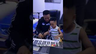 Diamond Platinumz in the studio with his son Dee Dylan.