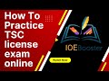 How to give tsc license model exam from ioebooster