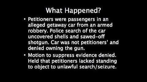 Rakas v Illinois Case Summary