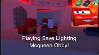 Playing Save lighting Mcqueen Obby! ROBLOX