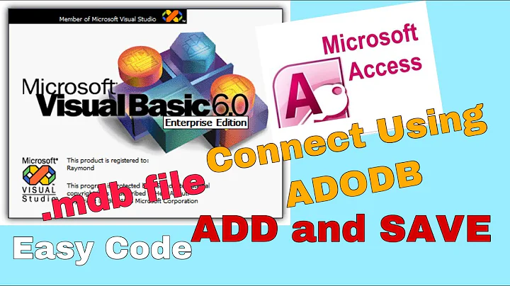 HOW TO CONNECT VB6 TO ACCESS | USING ADODB Connection | Save code