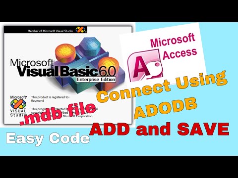 HOW TO CONNECT VB6 TO ACCESS | USING ADODB Connection | Save code