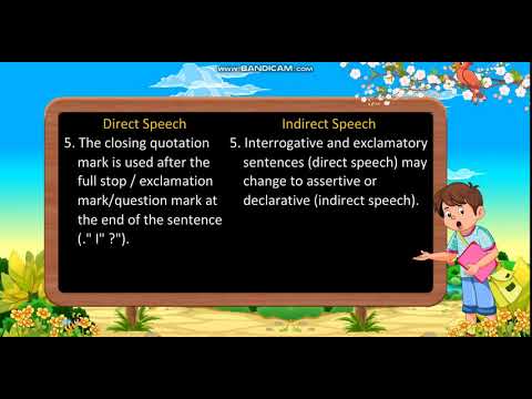 class 5 direct and indirect speech youtube
