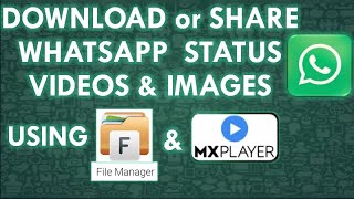 Download Whatsapp Status Videos using File Manager and MX Player | TechKnow screenshot 1