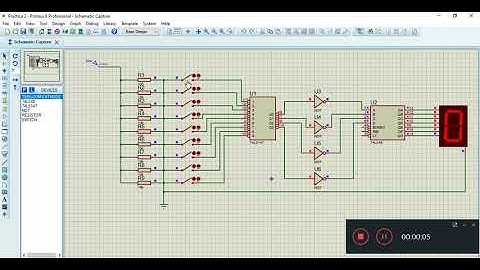 Simulación de la práctica de Bloques Combinaciones. 74147 y 7448