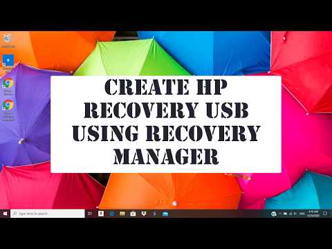 Create HP Recovery USB using Recovery Manager