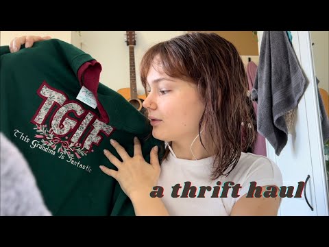ASMR casual (thrift)shopping haul (soft spoken, tapping, crinkles)