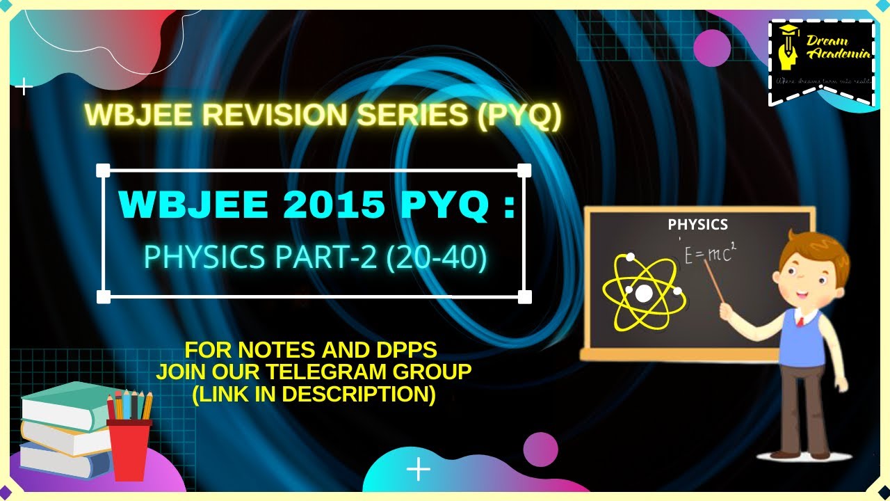 WBJEE 2015 PYQ Solutions || Physics Part-2 (20-40)