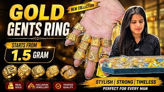Gold Mens Rings Starts From 1.5 gram 🤯 | Lowest Making Charges ever | free Insurance 