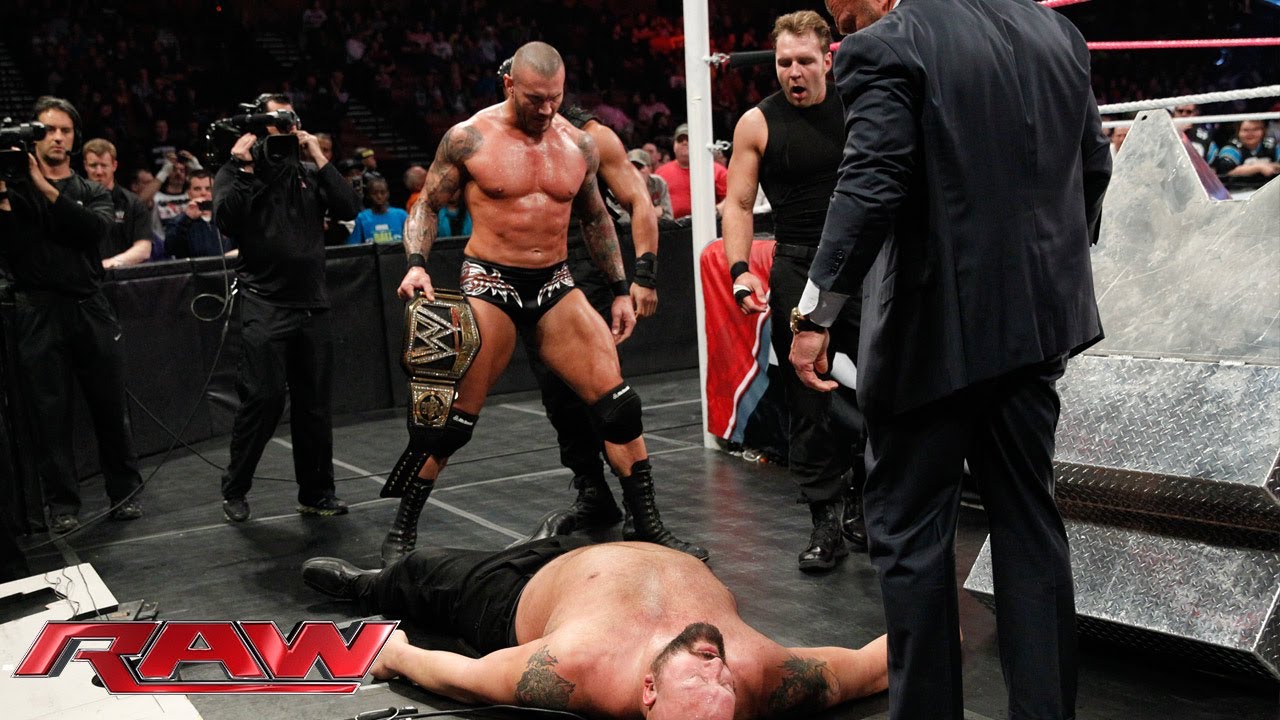 Big Show Vs The Shield Randy Orton 4 On 1 Handicap Match Raw