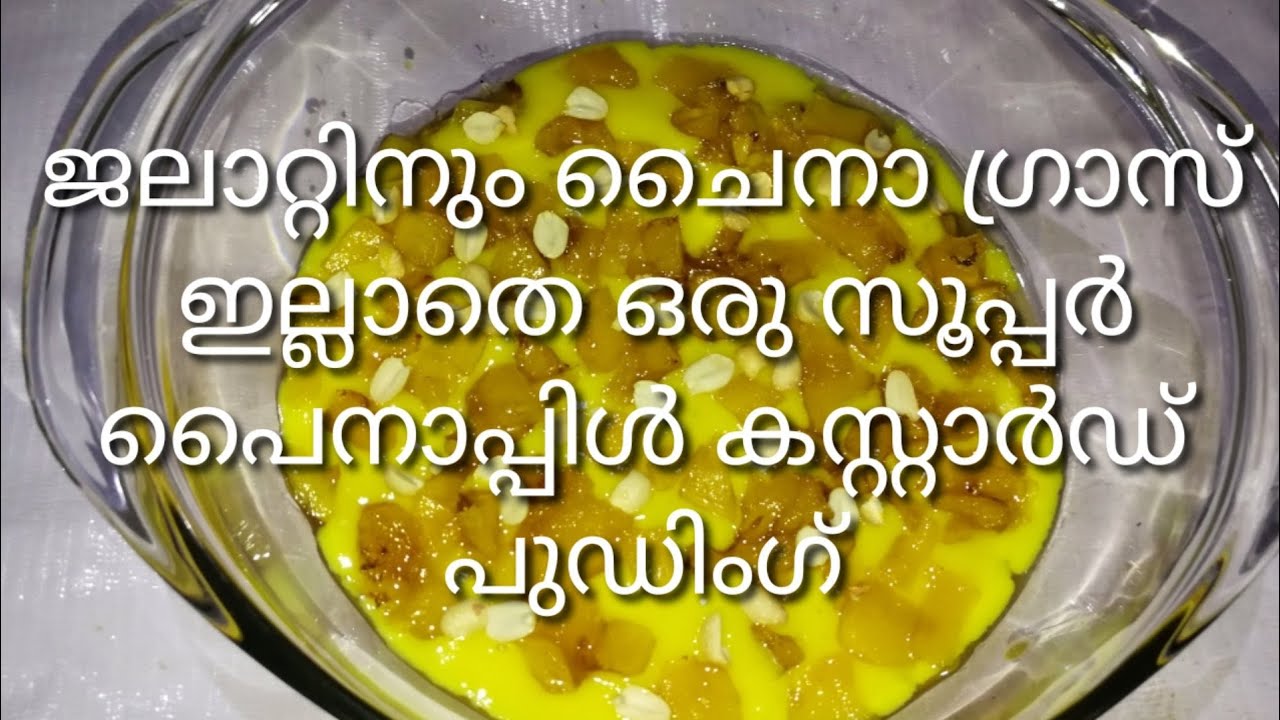 അടിപൊളി പൈനാപ്പിൾ പുഡിങ് pineapple pudding Green Leaves of kerala