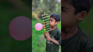 Big Green Bamboo & cute balloon toy #diy #art