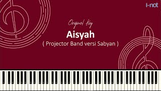 Aisyah Istri Rasulullah (Karaoke Piano Lirik Lagu) - Projector Band versi Sabyan (Original Key)