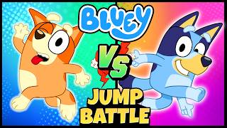 BLUEY VS BINGO JUMP BATTLE 🏆 Brain Breaks for Kids | Freeze Dance Party | Floor is Lava | DANNY GO