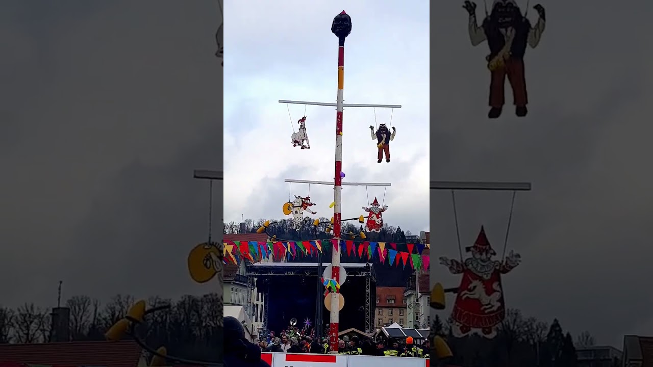 Internationales Guggenmusikfestival - Narrenbaum Schwäbisch Gmünd 03.02.2024 - [Kurzvideo] #fasching