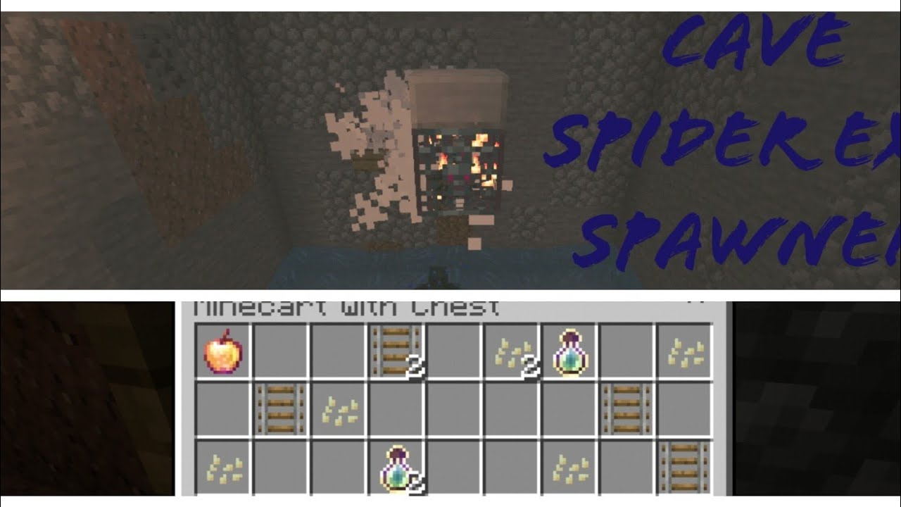 Making a cave spider exp spawner with amazing loot in mineshaft ...