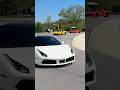 Supercar Convoy Entering and Reving at Car Meet
