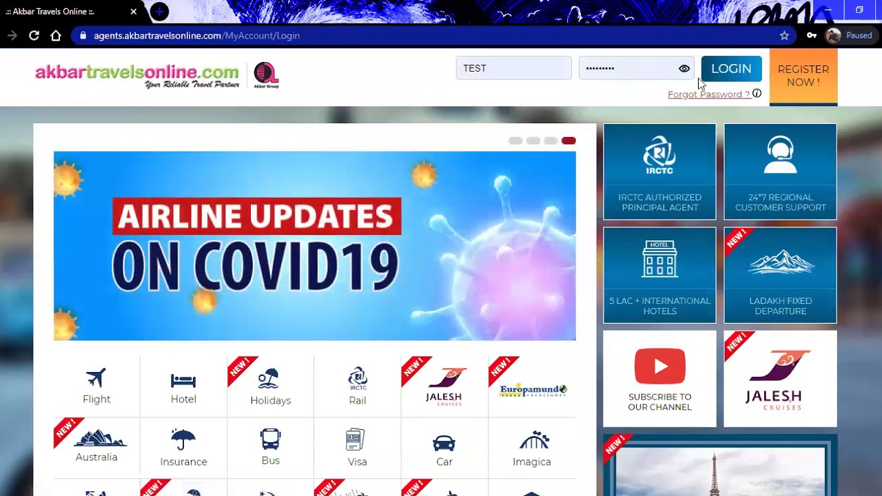 1. My Account Training video-agents.akbartravelsonline.com - YouTube