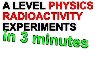 A Level Physics Revision: Radioactivity Experiments in 3 minutes