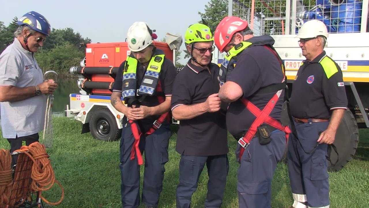 Esercitazione Protezione Civile Piemonte con pompe Flygt e Godwin